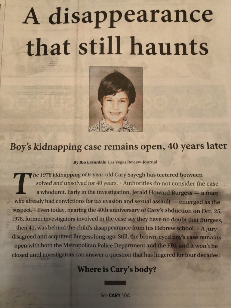 Cary Sayegh - A Long Missing Child